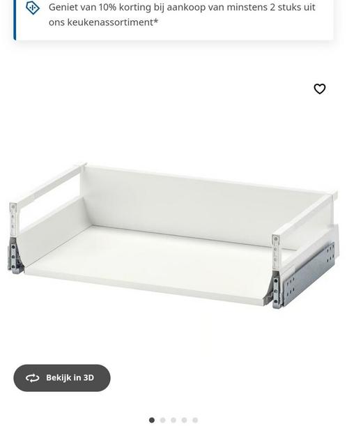 MAXIMERA KNIVSHULT Lade, middel, wit Donkergrijs 60x37 cm, Huis en Inrichting, Kasten | Kleerkasten, Nieuw, Ophalen