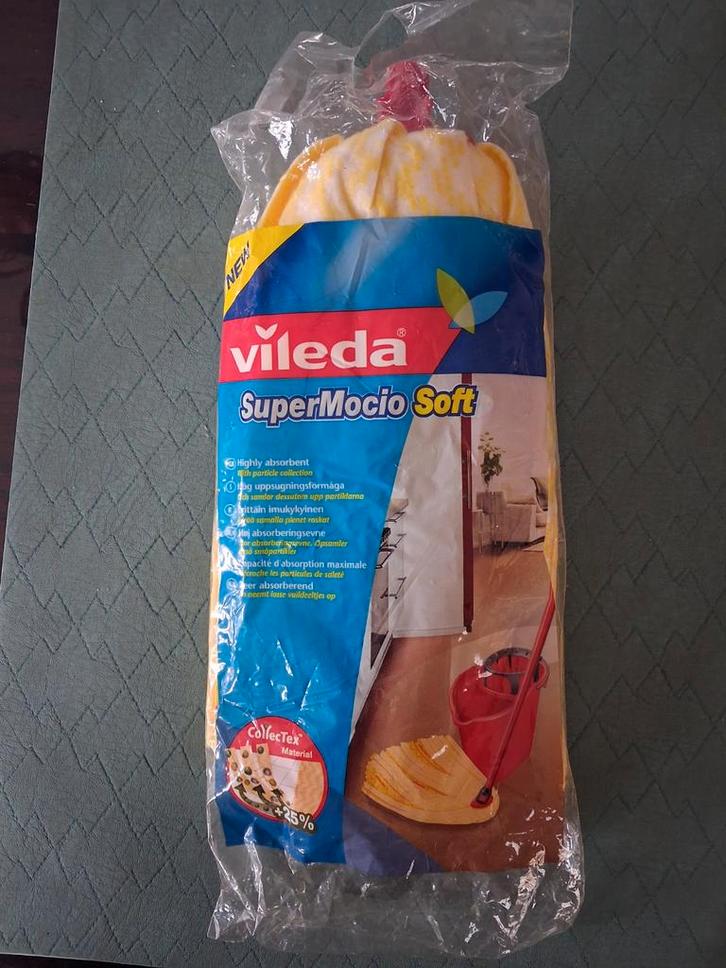 Vileda SuperMocio Soft vervangmop, Huis en Inrichting, Schoonmaakartikelen, Mop of Dweil, Ophalen