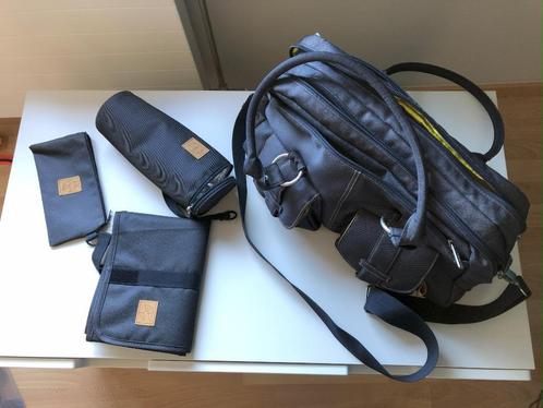 Verzorgingstas met accessoires - jeanskleur, Kinderen en Baby's, Luiertassen, Zo goed als nieuw, Schoudertas, Ophalen