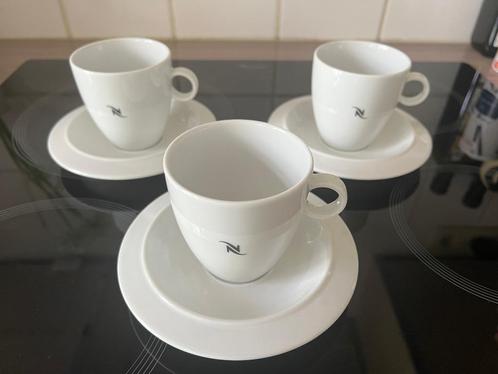 3 tasses et 3 sous-tasses Nespresso Alessi Tendentse Germany, Maison & Meubles, Cuisine | Vaisselle, Utilisé, Tasse(s) et/ou soucoupe(s)