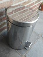 Pedaalemmer RVS 5 liter, Inox, Met pedaal, Nieuw, Ophalen of Verzenden