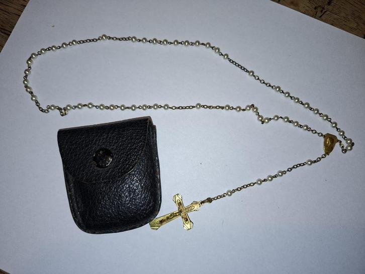 oude paternoster parels Lourdes, begin 1900, Antiek en Kunst, Curiosa en Brocante, Ophalen of Verzenden