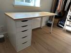 Wit Ikea bureau Lagkapten / Alex, Huis en Inrichting, Bureaus, Ophalen, Gebruikt, Bureau