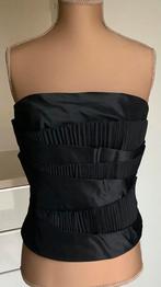 Raffa zwart Dames satijn Bustier Maat 40, Kleding | Dames, Maat 38/40 (M), Zwart, Ophalen of Verzenden, Zo goed als nieuw