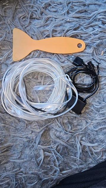 Witte EL-draad Interieurverlichting – Auto / USB – NIEUW  beschikbaar voor biedingen