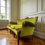 vintage groene barok zetel / canapé / sofa, Antiek en Kunst, Ophalen of Verzenden