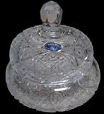 transparante Bohemia geslepen bonbonière., Antiek en Kunst, Ophalen of Verzenden