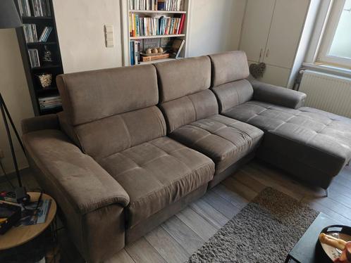Canapé en L(méridienne et siège relax électrique), Huis en Inrichting, Zetels | Complete zithoeken, Zo goed als nieuw, Ophalen