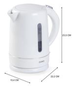 DOMO witte waterkoker, Elektronische apparatuur, Waterkokers, Nieuw, 1 tot 2 liter, Ophalen