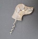 Mooie Art Deco kurkentrekker hondenkop verzilverd, Ophalen of Verzenden
