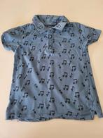 Blauw polo t-shirt muzieknoten maat 110 van Bel & Bo, Ophalen of Verzenden, Zo goed als nieuw