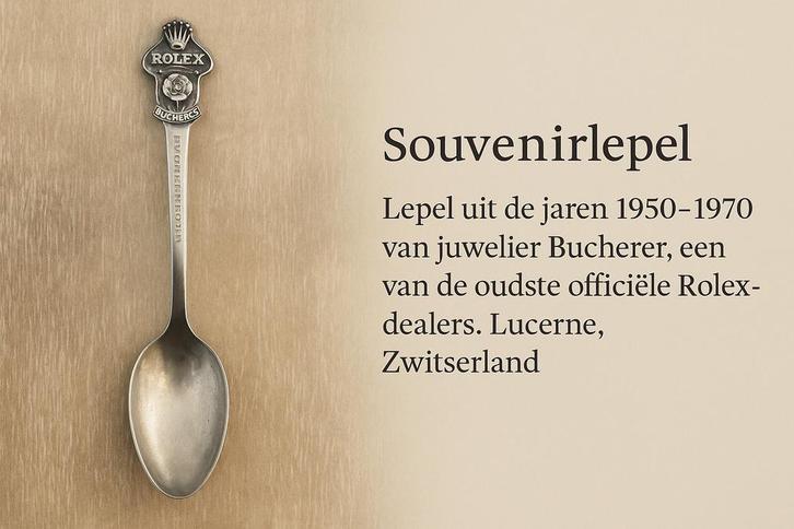 Souvenier lepel rolex uniek stuk, Antiek en Kunst, Antiek | Bestek, Ophalen of Verzenden