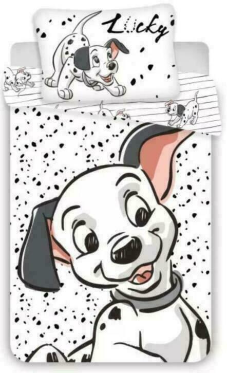 101 Dalmatiërs Baby Dekbedovertrek 100 x 135 cm, Kinderen en Baby's, Kinderkamer | Beddengoed, Nieuw, Dekbedovertrek, Wit, Jongetje of Meisje