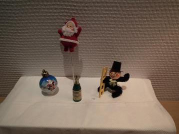 4 décorations de Noël pour gâteau (Lot N°4) Père Noël +....., Divers, Envoi, Comme neuf