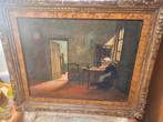 Ontbijtende oudere dame, Antiek en Kunst, Ophalen of Verzenden