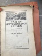 Taal en letterkundige lessen - I beschrijving Van der Linden, Antiquités & Art, Antiquités | Livres & Manuscrits, Enlèvement ou Envoi