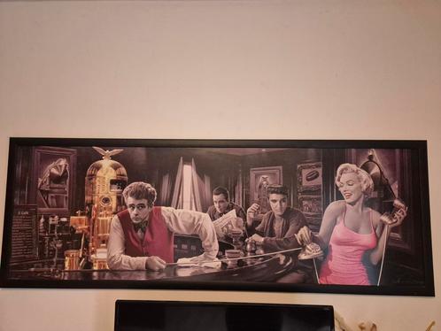 Canvas Marilyn Monroe, James Dean, Huis en Inrichting, Woonaccessoires | Schilderijen, Tekeningen en Foto's, Zo goed als nieuw