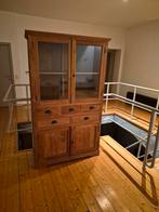 Teak vitrinekast & dressoir, Huis en Inrichting, Ophalen, Zo goed als nieuw, Teakhout, Met deur(en)