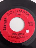 SANTANA. EVIL WAYS. VG/+ .COLUMBIA US RECORDS 45T, CD & DVD, Vinyles | R&B & Soul, Utilisé, Enlèvement ou Envoi
