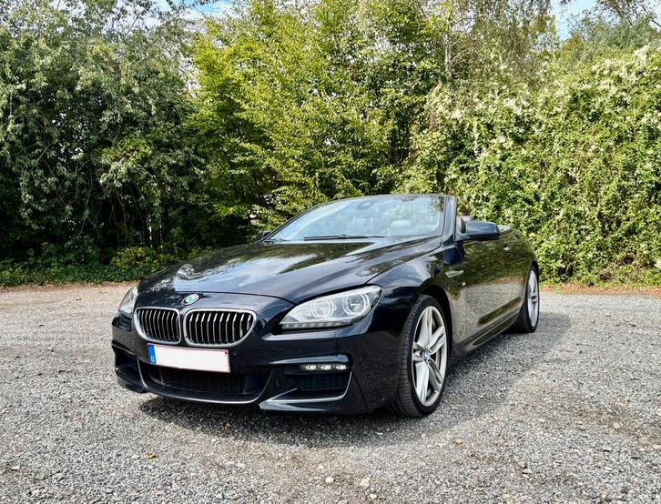 BMW 640d Cabrio, Auto's, BMW, Particulier, 6 Reeks, Diesel, Euro 5, Cabriolet, 2 deurs, Automaat, Zwart, Zwart, Leder, Achterwielaandrijving