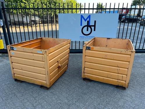 Bauer BSK 90 kantelbak/kiepbak t.b.v. kanteltraverse gebruik, Tuin en Terras, Kruiwagens, Gebruikt, Handmatig, Ophalen