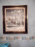Prachtig  kader , winter tafereel   kasteel in Bornem, Ophalen