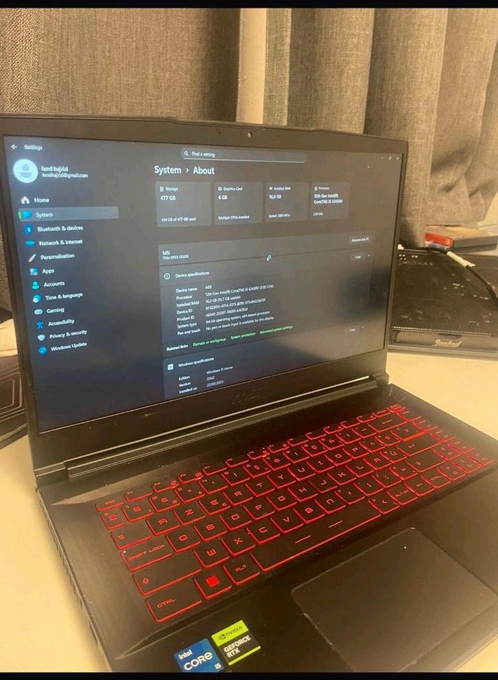 Msi Gaming laptop+ 100€ coolerJacked x6, Informatique & Logiciels, Ordinateurs portables Windows, Utilisé, 15 pouces, SSD, 3 à 4 Ghz