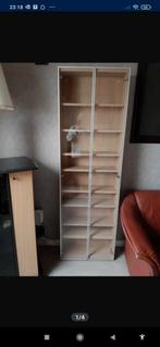 Houten kast met glazen deuren, Huis en Inrichting, Ophalen, Zo goed als nieuw