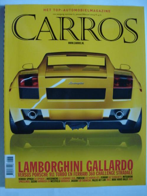Carros 01/02-2004 Lamborghini Gallardo/Porsche 911 Turbo/GT2, Boeken, Auto's | Folders en Tijdschriften, Zo goed als nieuw, Algemeen