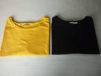 2 Korte T-shirts Zara Basic, Jaune, Taille 38/40 (M), Sans manches, Porté