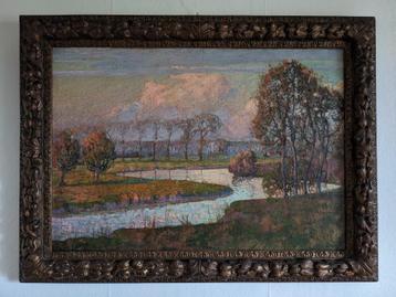 Schilderij: Rand van de Leie 1915