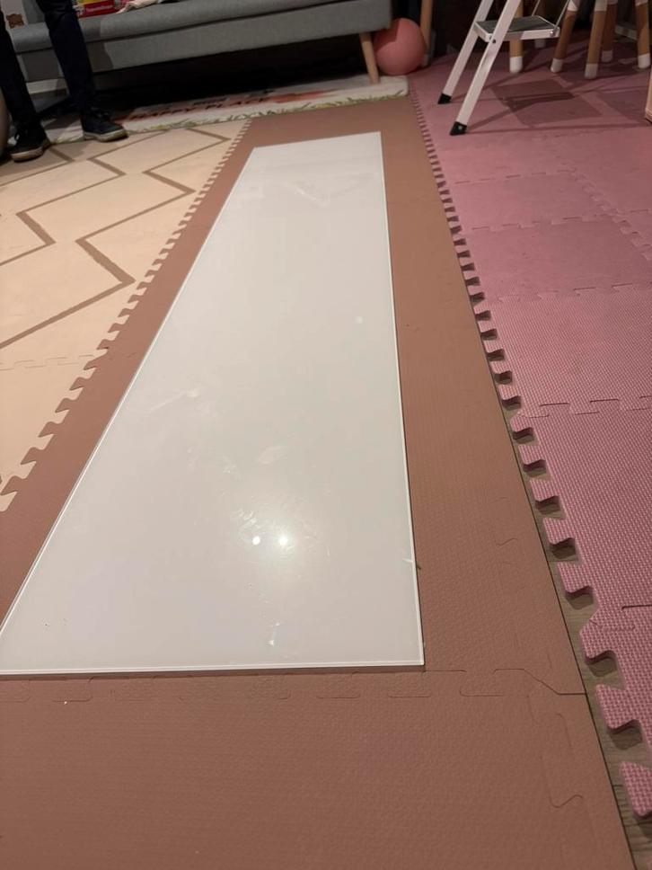 Besta glasplaat ikea wit 180cm, Bricolage & Construction, Plaques & Panneaux, Utilisé, Enlèvement