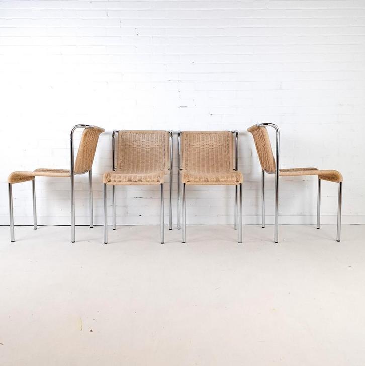 4x vintage stoel Gabriele Mucchi S5, Antiek en Kunst, Antiek | Meubels | Stoelen en Sofa's, Ophalen