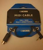 Câble MIDI BOSS TRS 30cm multidirectionnel BMIDI1-35, Comme neuf, Enlèvement ou Envoi