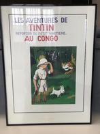 Affiche Tintin, Collections, Posters & Affiches, Rectangulaire vertical, Avec cadre, Comme neuf, Enlèvement