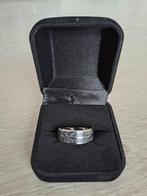 RVS ring met dubbele zwart/witte inlay, Verzenden, 19 tot 20, Zwart, Nieuw