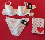 Balconette avec panties (différentes tailles), Ewa Bien, Ophalen of Verzenden, Wit, Setje