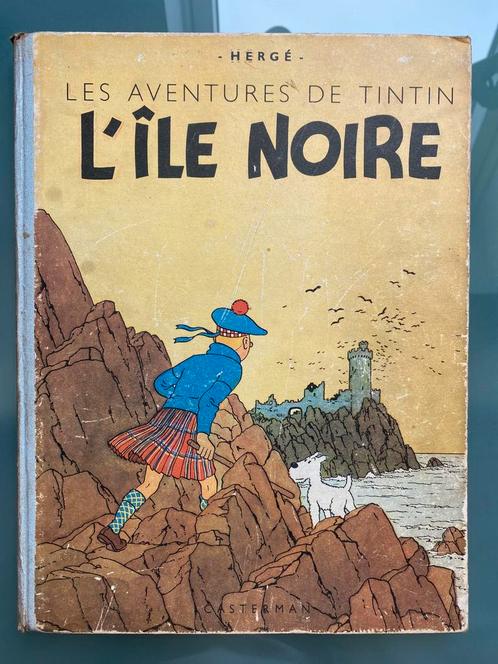 BD Tintin The Black Island 1944 (zeldzaam), Boeken, Stripverhalen, Gelezen, Eén stripboek, Ophalen of Verzenden