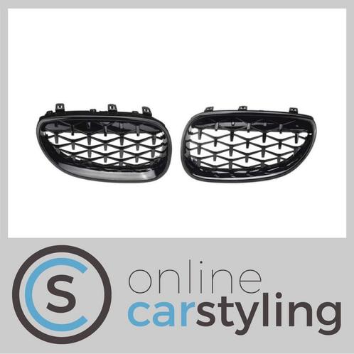 Grill Nieren BMW 5-Serie E60 / E61 Diamant Style Glossy Blac, Auto-onderdelen, Overige Auto-onderdelen, BMW, Nieuw, Ophalen of Verzenden