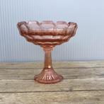 Vintage roze schaal met voet, Ophalen of Verzenden