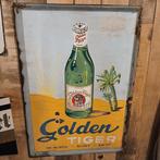 De bkiek golden tiger emaillebord, Verzamelen, Biermerken, Ophalen of Verzenden, Zo goed als nieuw