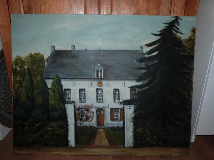 Olieverf doek Vroegere Pastorij BAAL Schilder E.Huybrechts, Antiquités & Art, Art | Peinture | Classique, Enlèvement