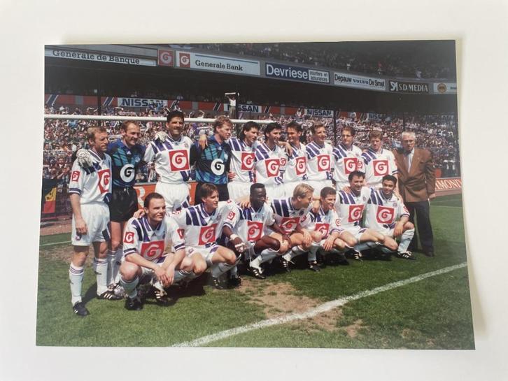 Originele persfoto's titelviering RSC Anderlecht 1993-'94, Verzamelen, Sportartikelen en Voetbal, Nieuw, Poster, Plaatje of Sticker