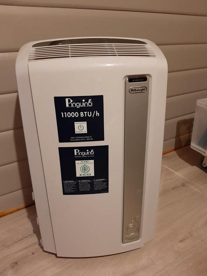 Delonghi Silent 11000 BTU airconditioner, Elektronische apparatuur, Airco's, Zo goed als nieuw, Mobiele airco, Ventileren, Afstandsbediening