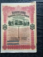 Barcelona Traction Light and Power Company Limited, Postzegels en Munten, Aandelen en Waardepapieren, Ophalen of Verzenden