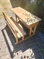 Oude schoolbank 2-zits, Antiek en Kunst, Curiosa en Brocante, Ophalen