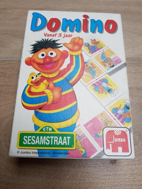 Sesamstraat Domino - Jumbo - Gezelschapsspel, Hobby en Vrije tijd, Gezelschapsspellen | Bordspellen, Gebruikt, Een of twee spelers