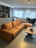 Hoeksalon, cognac kleur, Huis en Inrichting, Zetels | Zetels, Hoekbank, Vierpersoons of meer, Ophalen, Cognac