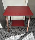 Vintage/antiek tafeltje op wielen, Huis en Inrichting, Ophalen, Gebruikt, Hout, Vintage