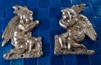 Antieke metalen engelen, Antiek en Kunst, Antiek | Religieuze voorwerpen, Ophalen of Verzenden